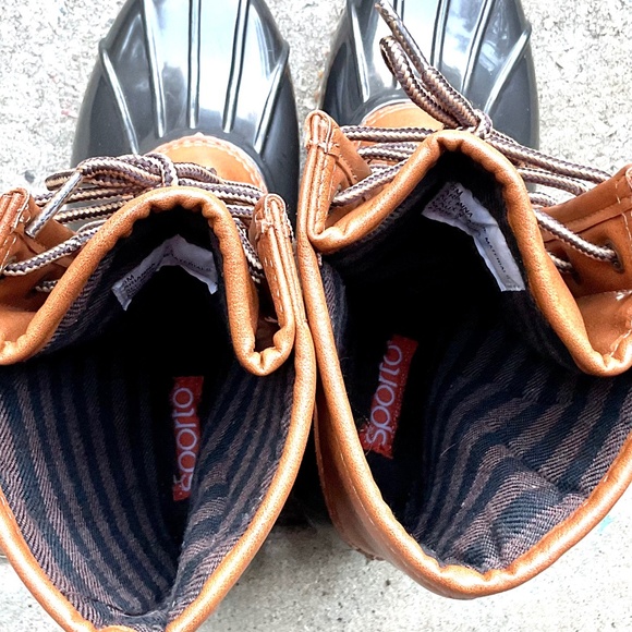 Sporto,  Arianna The Original Duck Boot Chestnut Brown and Tan Waterproof sz 6M - Picture 4 of 9